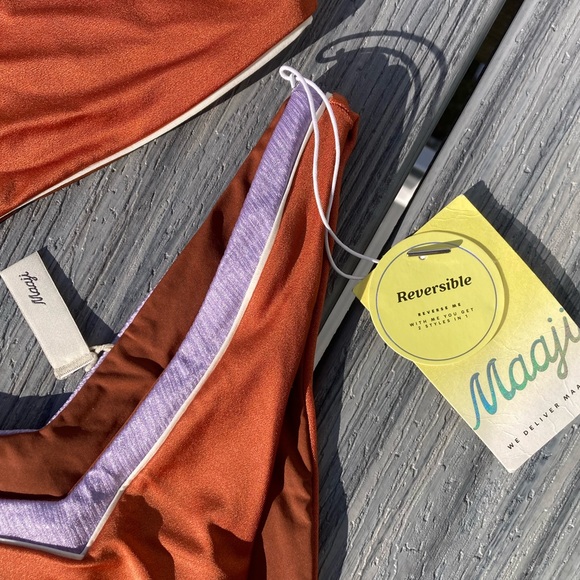 MAAJI Set - Satin Janece Crop Bikini Top & Resplendent Cheeky Bottoms - L/M - Picture 8 of 16